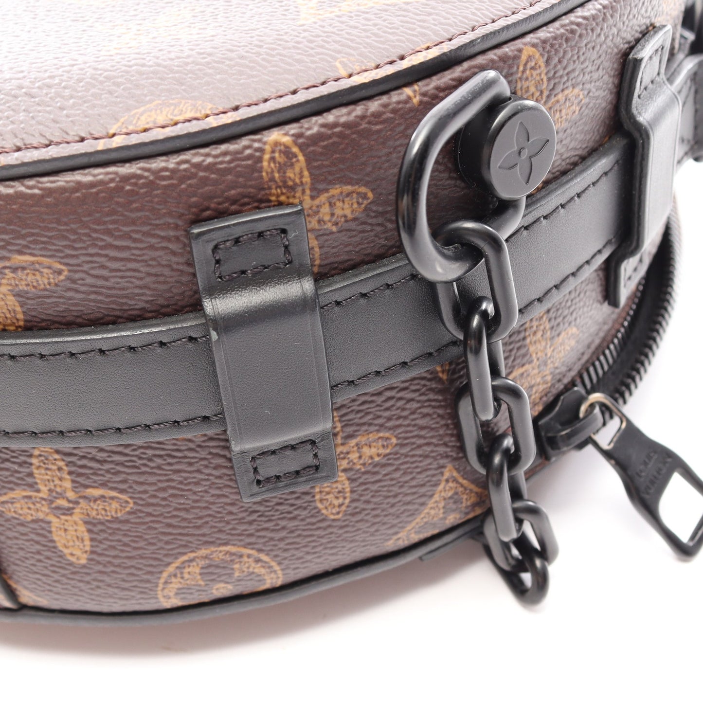 ホイールボックス モノグラム 2WAY ハンドバッグ PVC レザー ブラウン ブラック ルイヴィトン バッグ LOUIS VUITTON