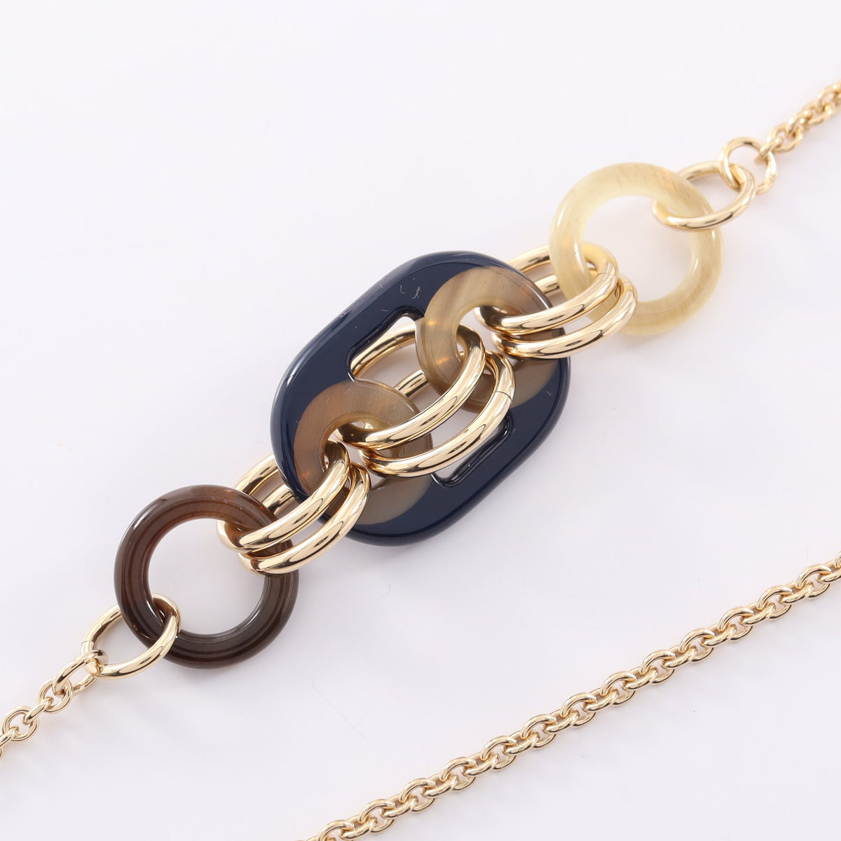 ユリディスPM ギャラクシー ネックレス GP バッファローホーン ゴールド ピンク ネイビー エルメス アクセサリー HERMES