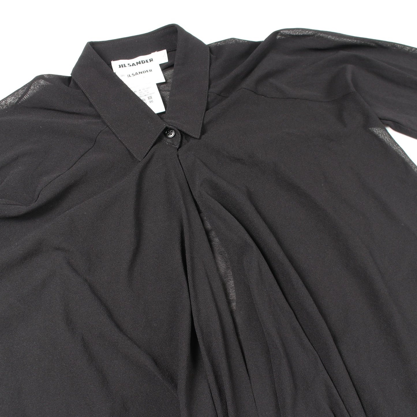 長袖 ブラウス ナイロン ブラック ジルサンダー トップス JIL SANDER