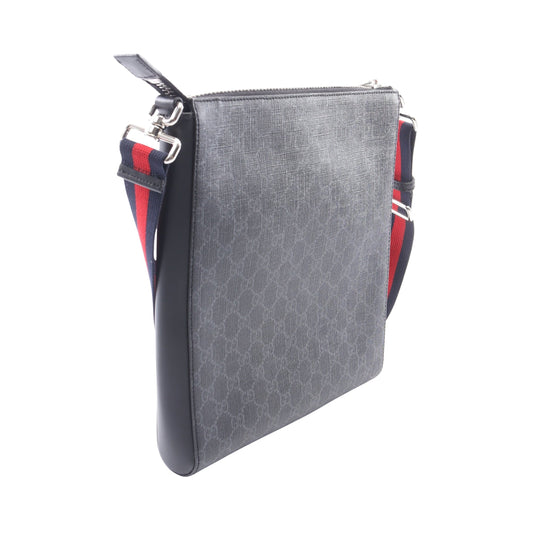 GGスプリーム メッセンジャーバッグ シェリーライン ショルダーバッグ PVC レザー ブラック マルチカラー グッチ バッグ GUCCI