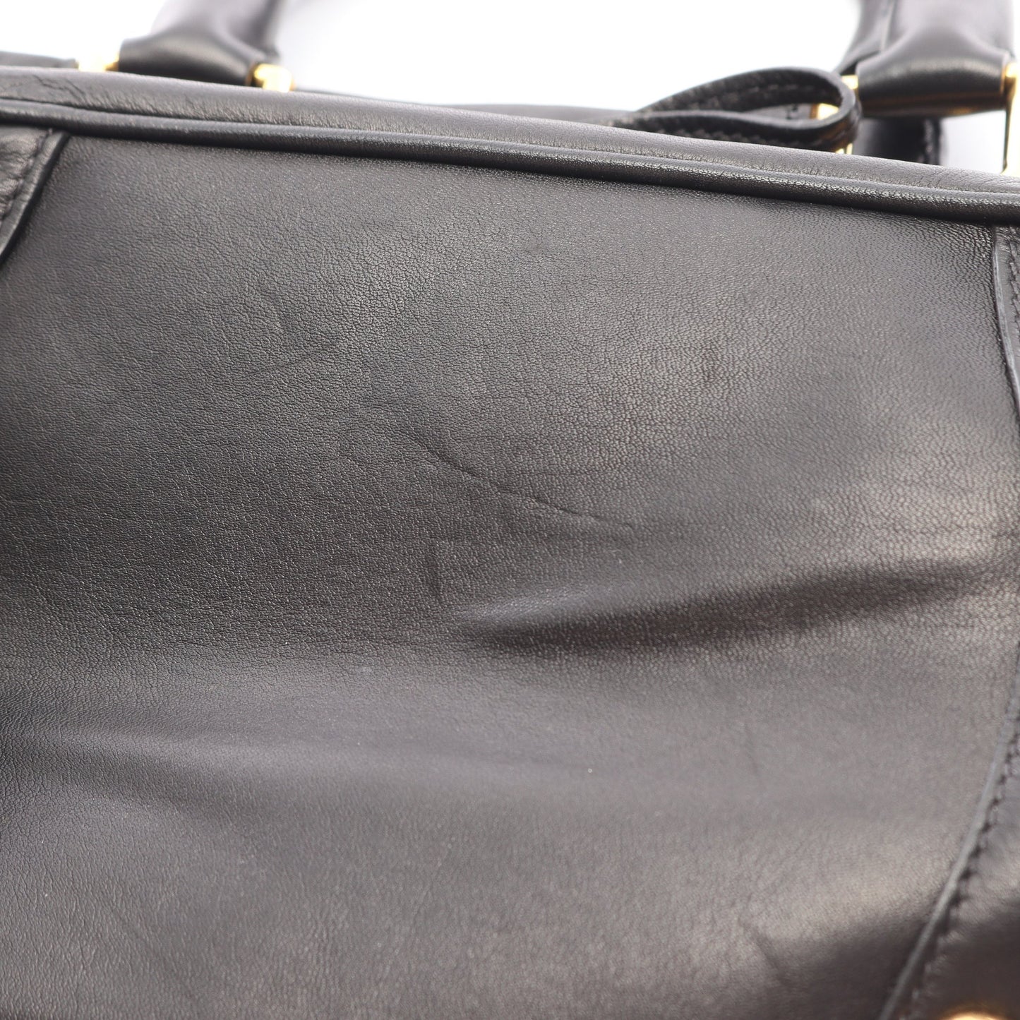 リボン 2WAY ハンドバッグ レザー ブラック プラダ バッグ PRADA