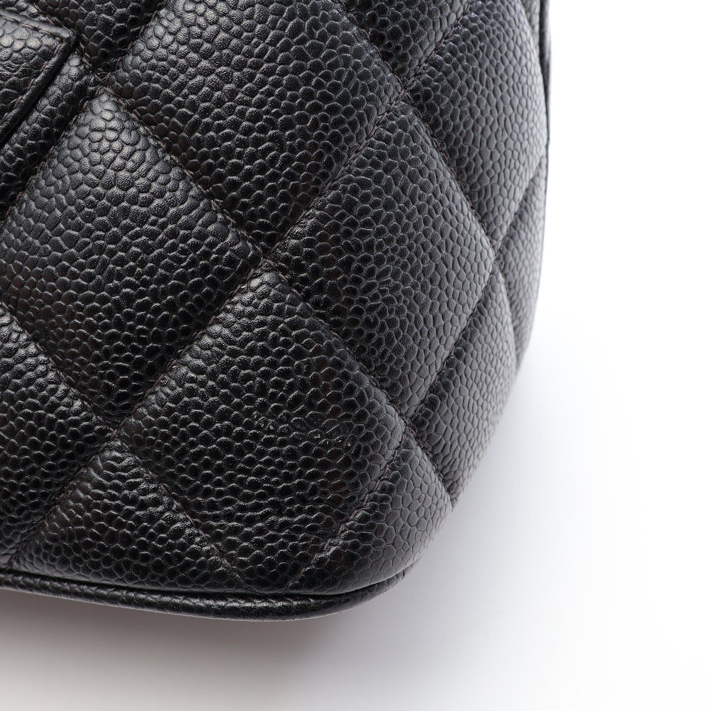 復刻トート ハンドバッグ トートバッグ キャビアスキン ブラック シルバー金具 シャネル バッグ CHANEL