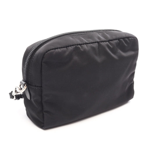 TESSUTOT SMALTO ポーチ ナイロン サフィアーノレザー ブラック マルチカラー プラダ 財布・小物 PRADA