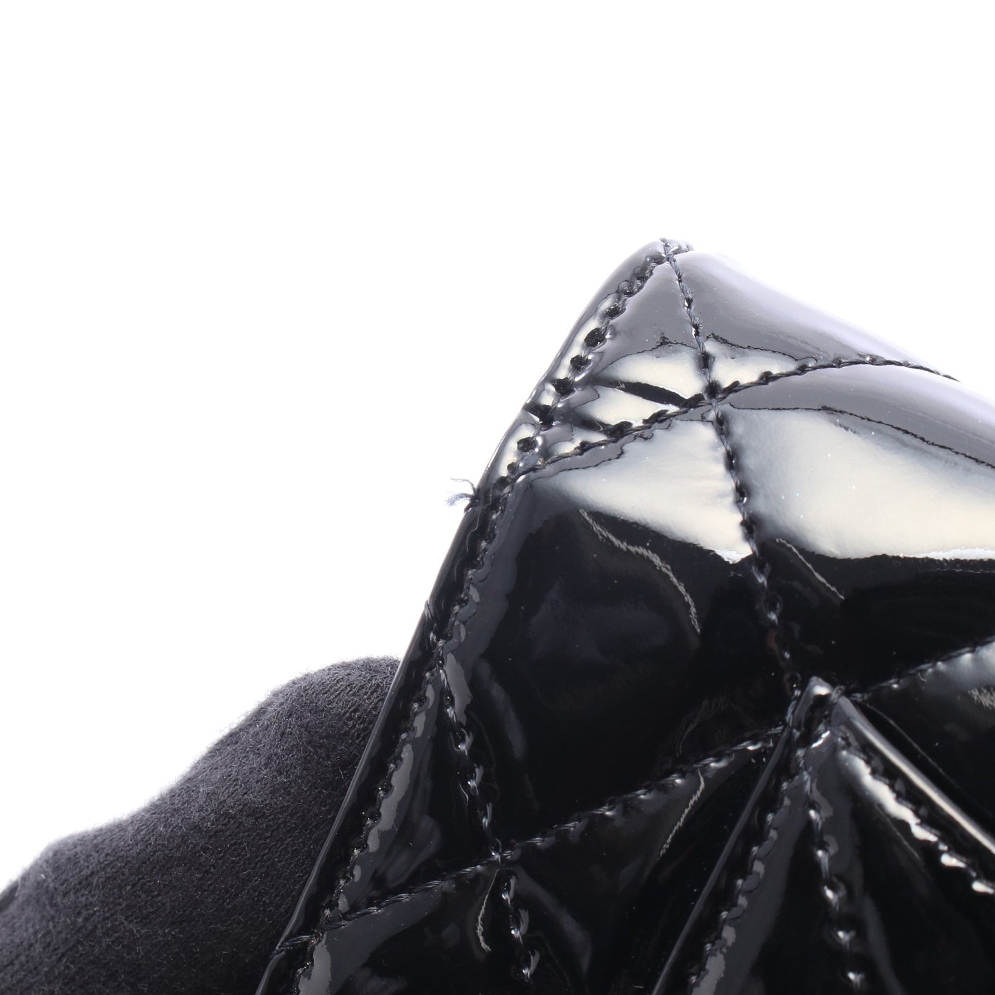マトラッセ チェーンウォレット エナメルレザー ブラック シルバー金具 シャネル バッグ CHANEL