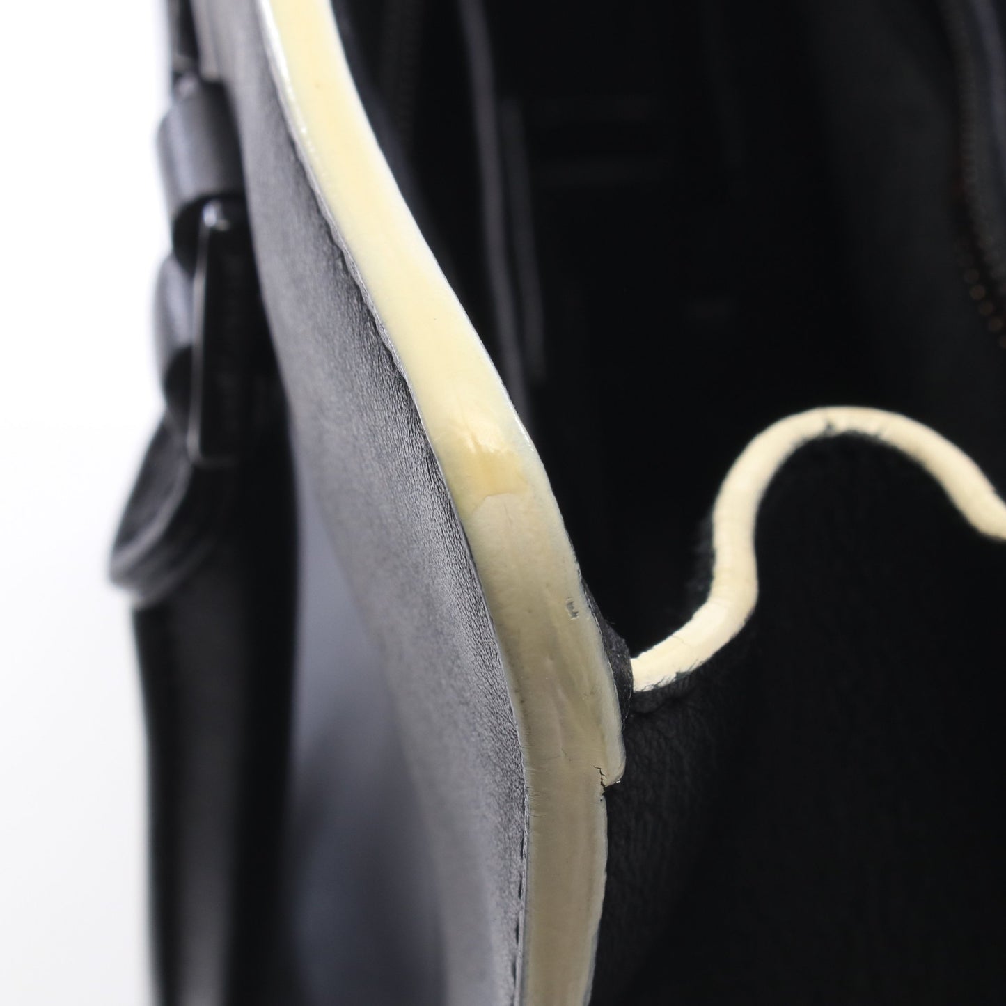 ベイビーカバス YSLライン 2WAY ハンドバッグ レザー ブラック サンローランパリ