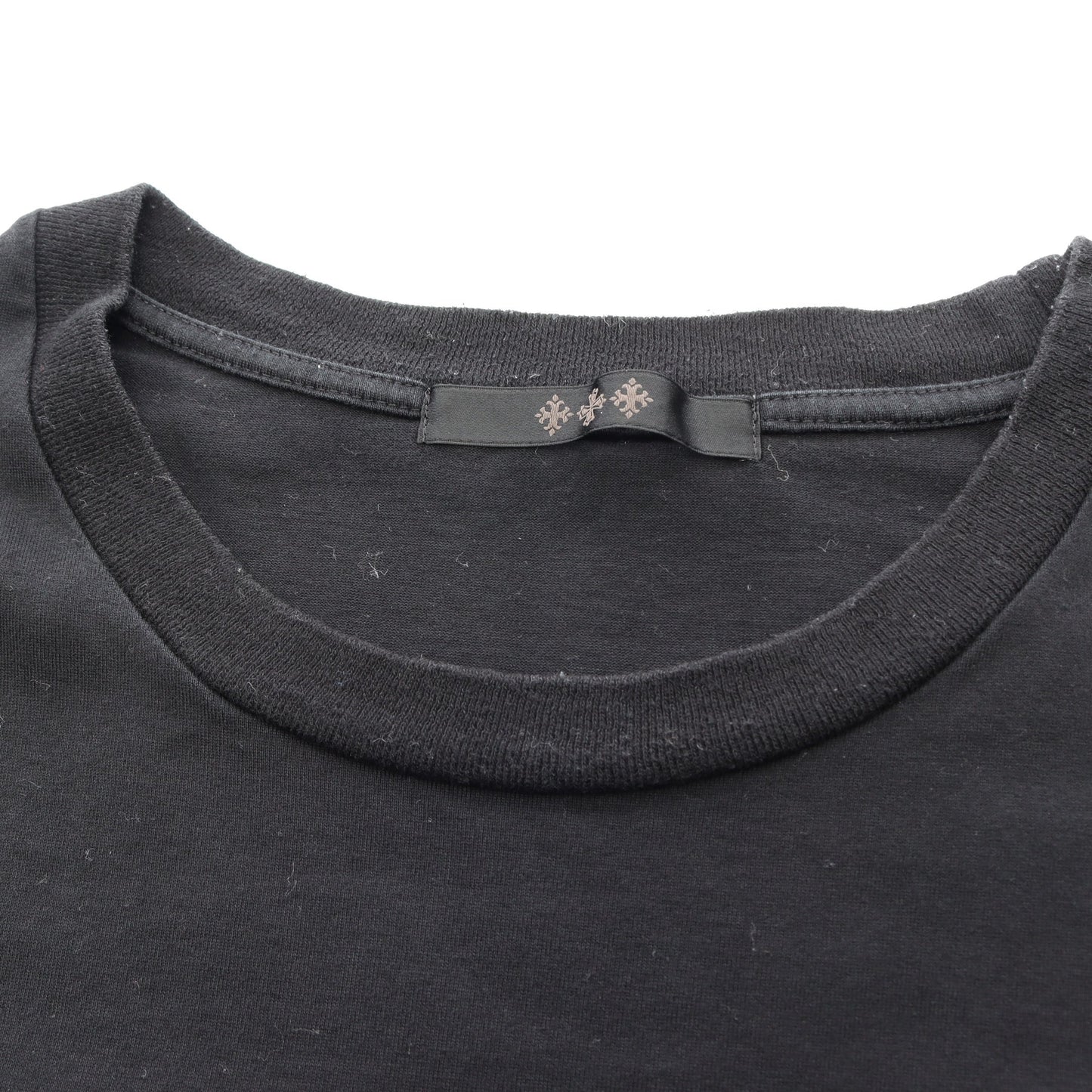 ロゴスタッズ ポケット付き 半袖Tシャツ コットン ブラック タトラス