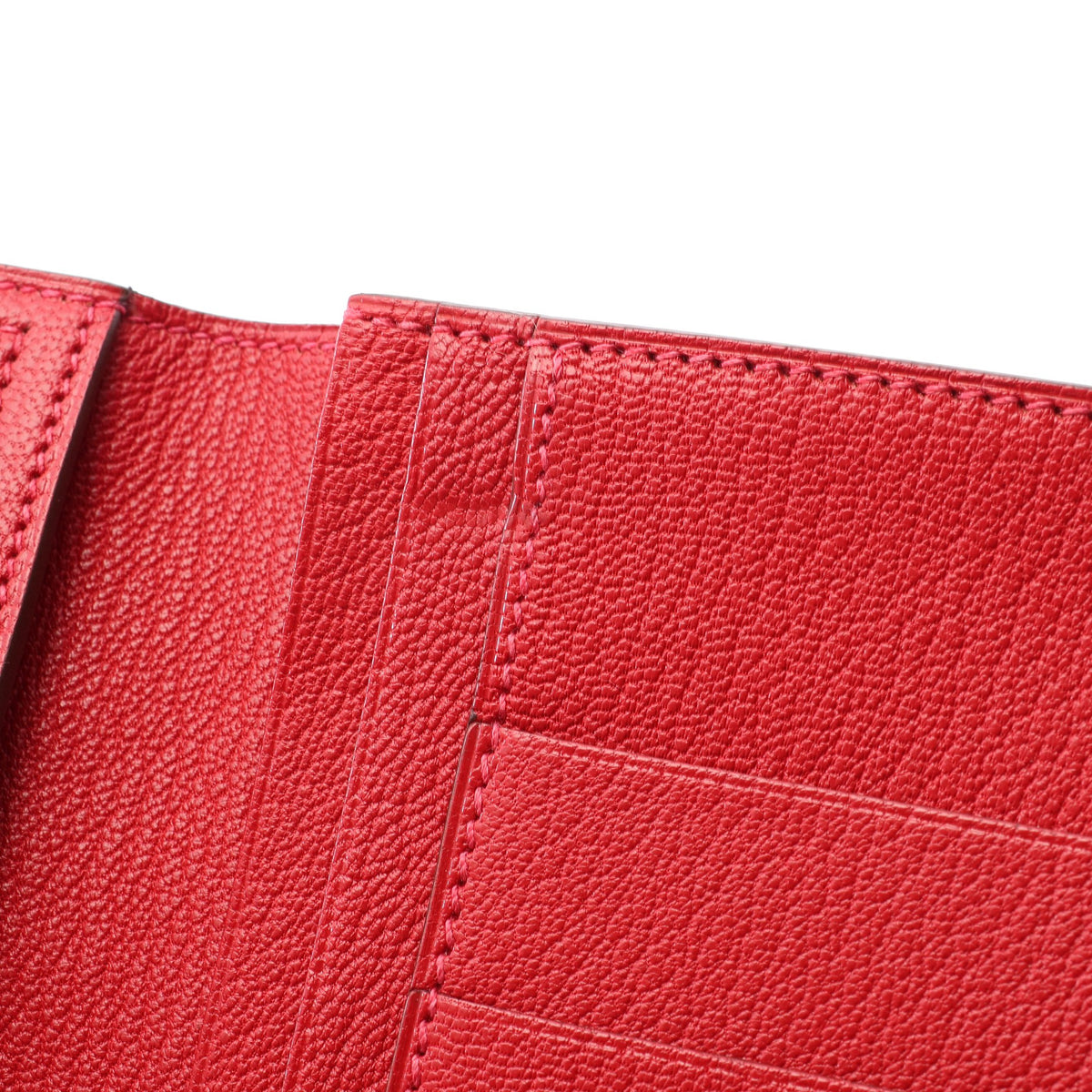 ベアンスフレ ルージュカザック 二つ折り長財布 シェーブル レッド ゴールド金具 □R刻印 エルメス 財布・小物 HERMES