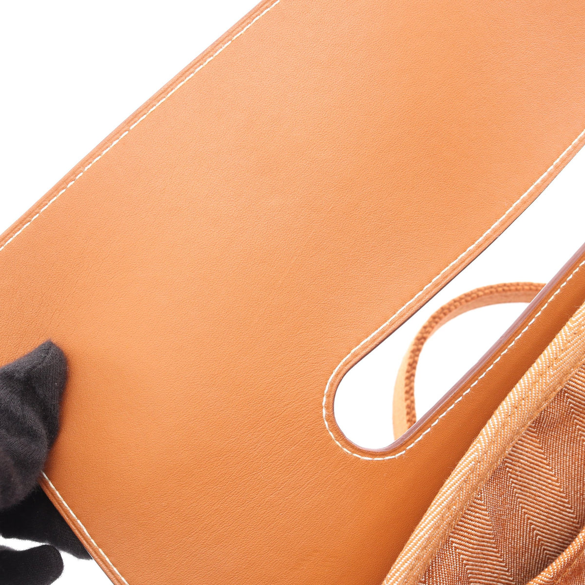 ヴァルパライソPM ゴールド ハンドバッグ トワルシェブロン ヴォースイフト ブラウン シルバー金具 エルメス バッグ HERMES