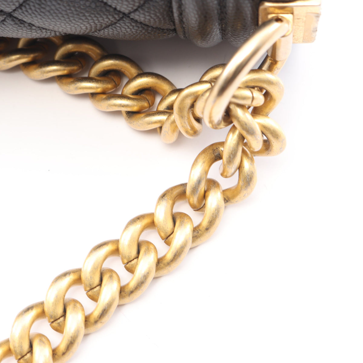 ボーイシャネル チェーンショルダーバッグ キャビアスキン ブラック ゴールド金具 シャネル バッグ CHANEL