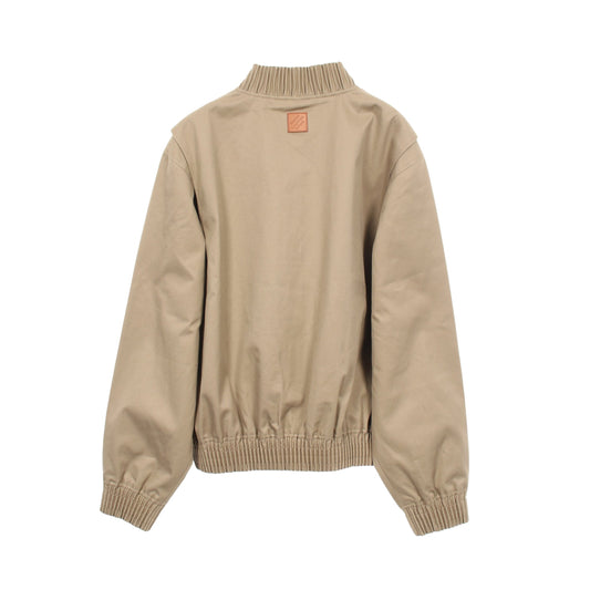 24AW エンブロイダードコットンブレンド ボンバージャケット コットン ベージュ ルイヴィトン アウター LOUIS VUITTON