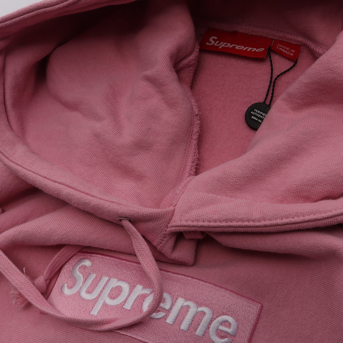 Box Logo Hooded Sweatshirt プルオーバーパーカー コットン ピンク シュプリーム