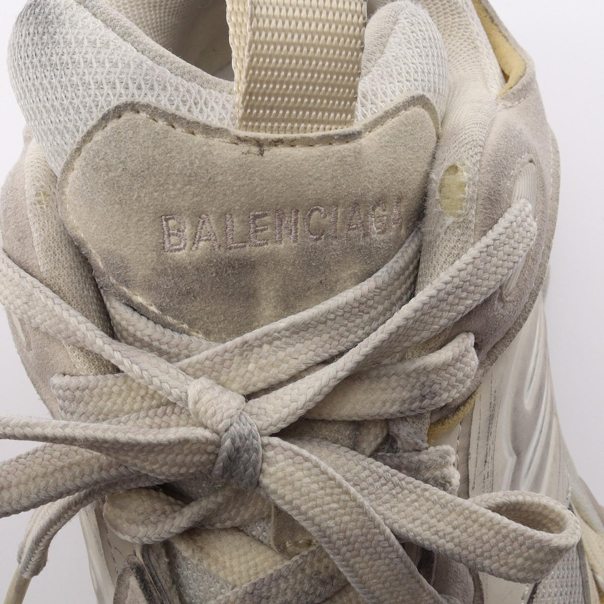 CARGO カーゴ ヴィンテージ加工 スニーカー ファブリック スエード ライトグレー オフホワイト バレンシアガ シューズ BALENCIAGA