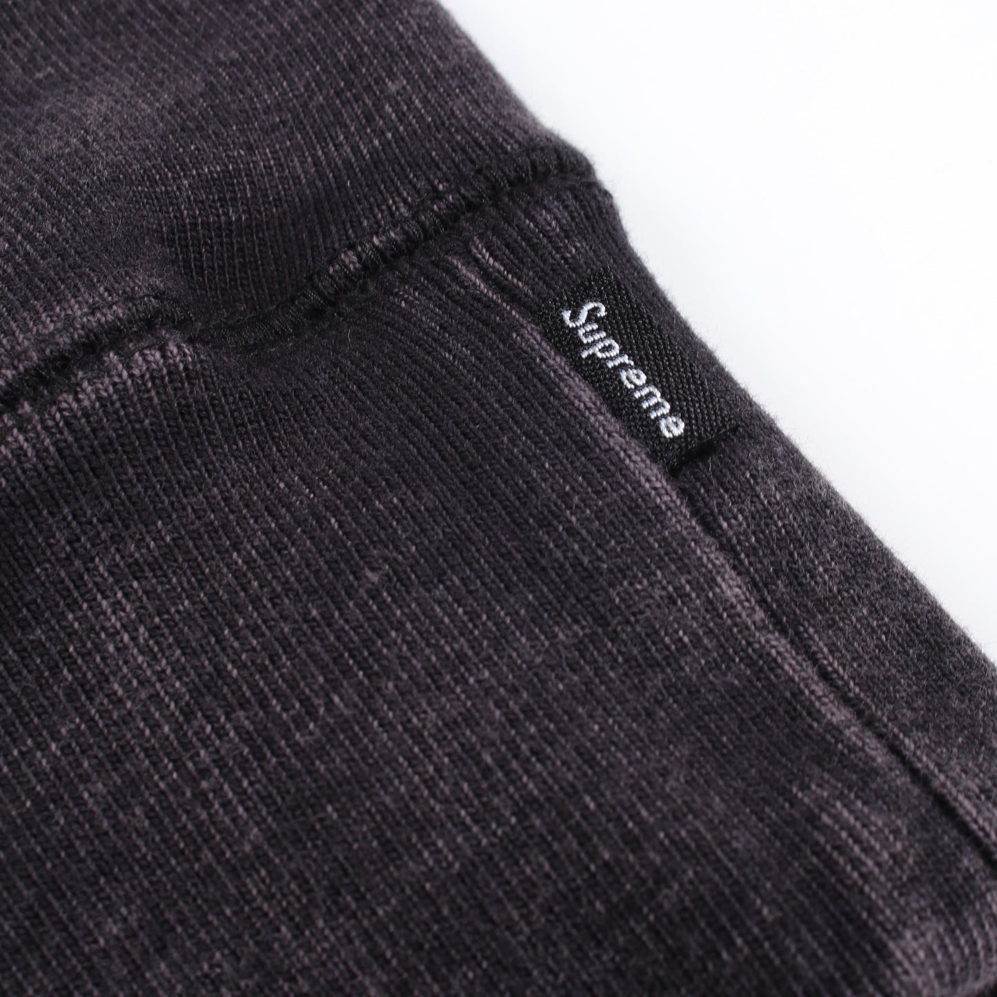 Washed BoxLogo Crewneck ウォッシュ加工 スウェットシャツ コットン ダークグレー シュプリーム