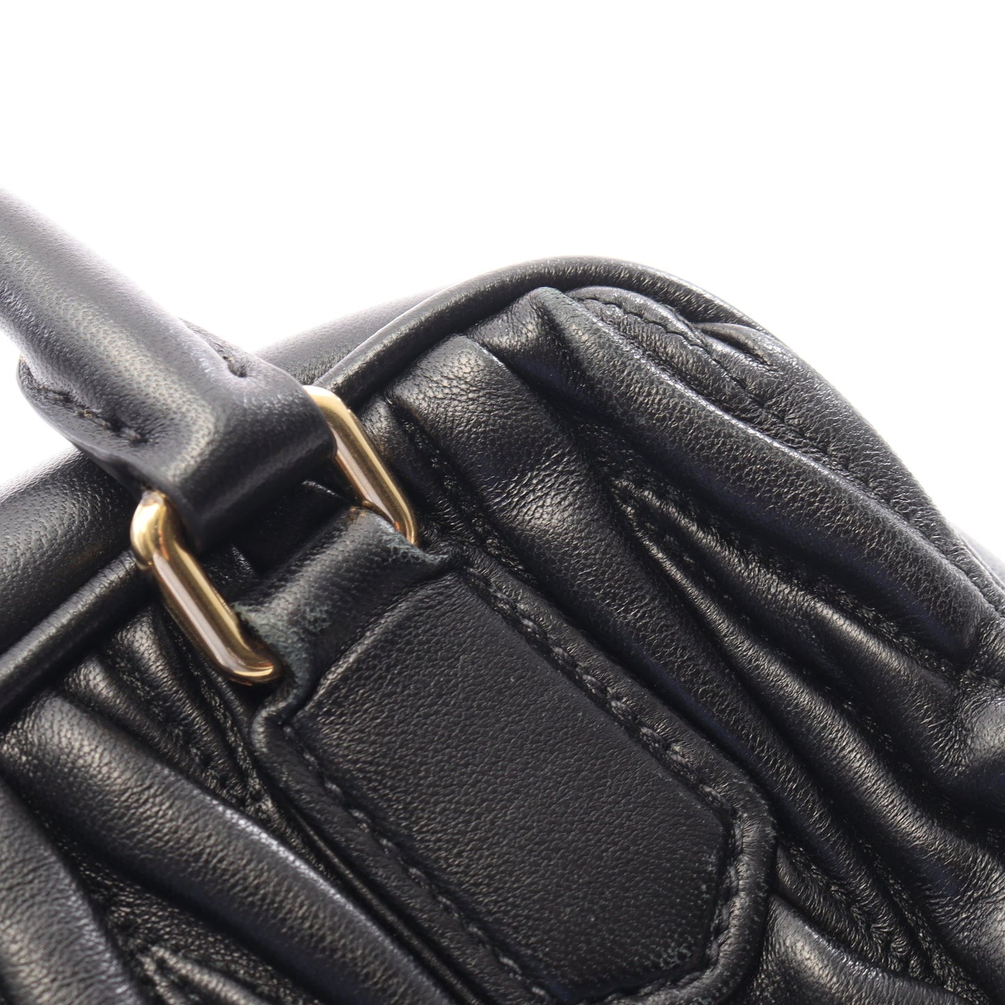 MATELASSE マテラッセ 2WAY ハンドバッグ レザー ブラック ミュウミュウ バッグ miu miu