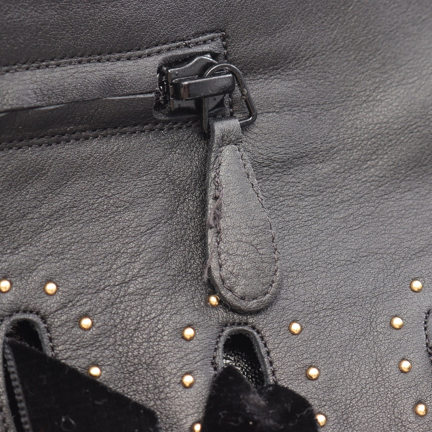 スタッズ レースアップ ニーハイ ブーツ レザー ブラック アレキサンダーマックイーン シューズ ALEXANDER MCQUEEN