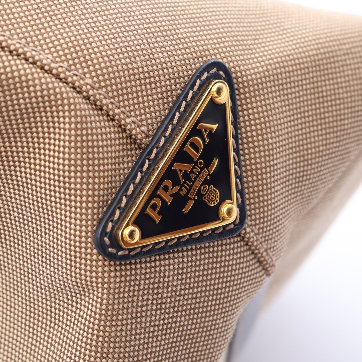 TESSUTO+SOFT CA ショルダーバッグ トートバッグ キャンバス レザー ベージュ ネイビー プラダ バッグ PRADA
