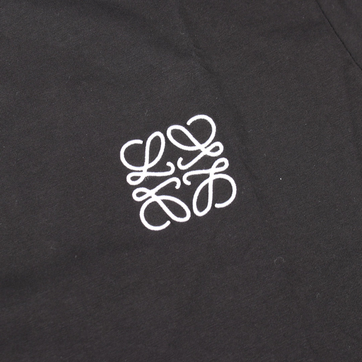 アナグラム刺繍 半袖Tシャツ コットン ブラック ロエベ