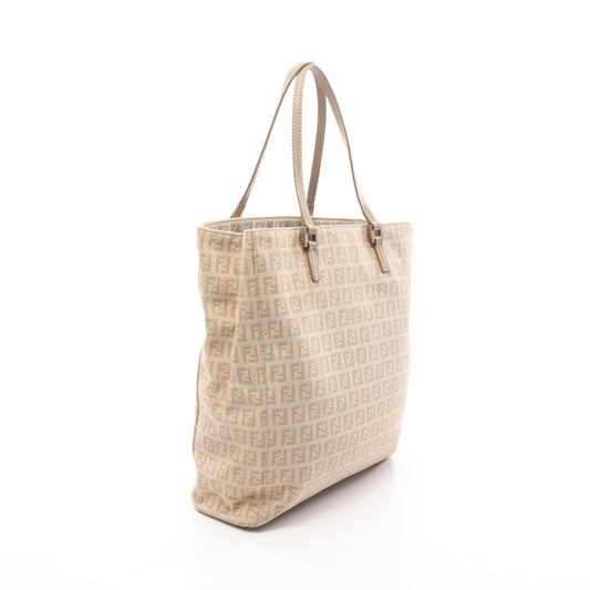 ズッキーノ ハンドバッグ トートバッグ キャンバス レザー ベージュ グレーベージュ フェンディ バッグ FENDI