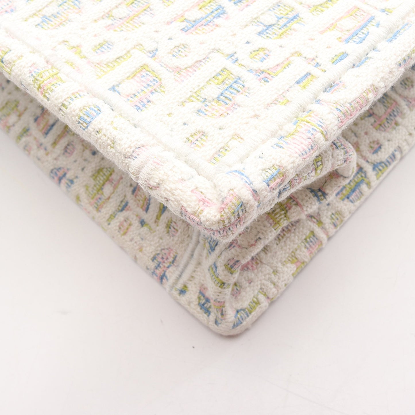 BOOK TOTE ブックトート ミディアム オブリーク 2WAY ハンドバッグ トートバッグ キャンバス ホワイト ピンク マルチカラー クリスチャンディオール