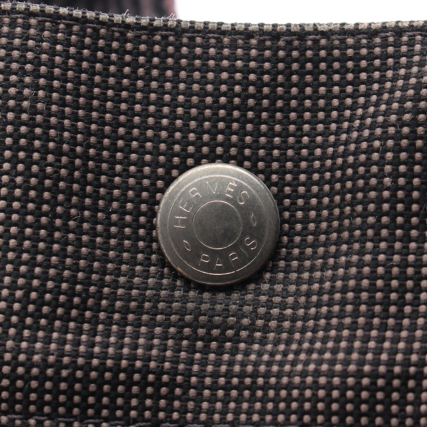 エールラインPM ハンドバッグ トートバッグ キャンバス ダークグレー シルバー金具 エルメス