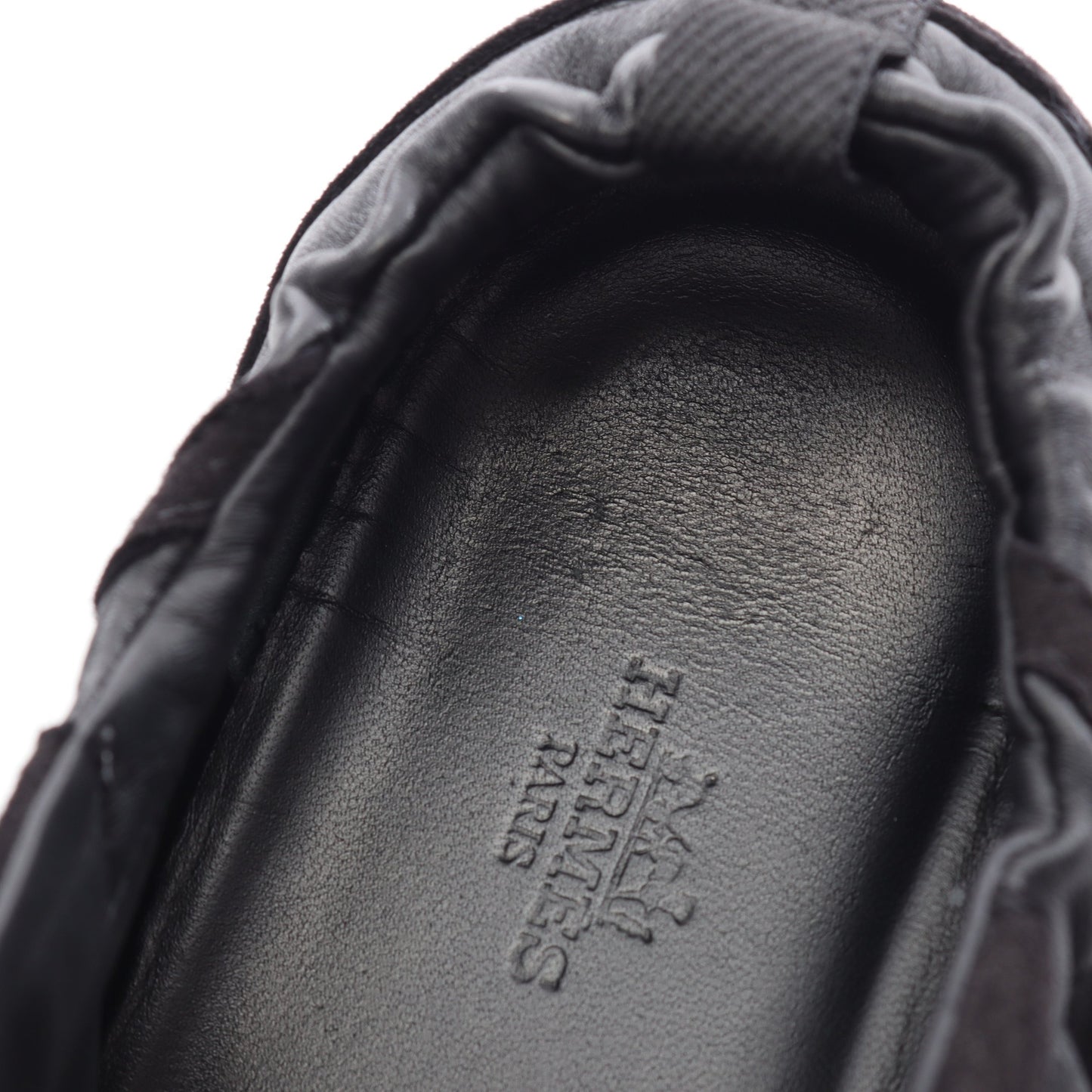 ジェット ローカットスニーカー レザー スエード ブラック エルメス シューズ HERMES