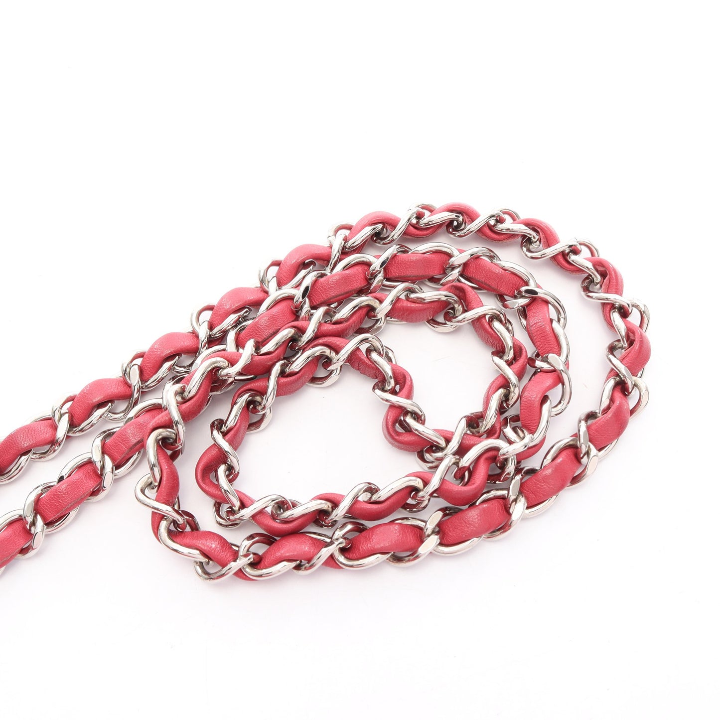 ミニマトラッセ チェーンショルダーバッグ ラムスキン ピンク シルバー金具 シャネル バッグ CHANEL