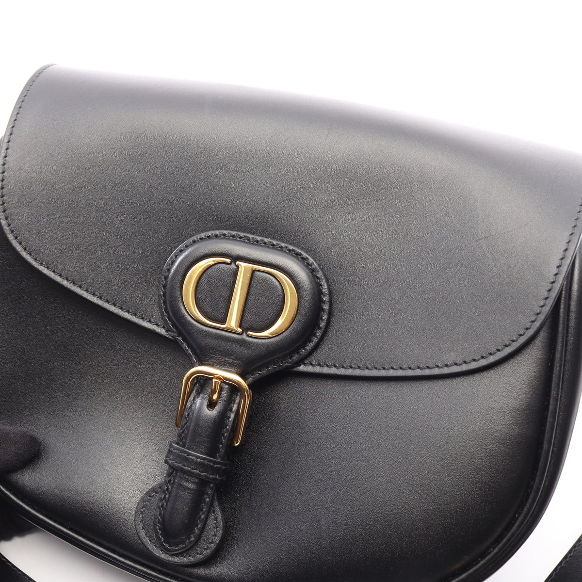 DIOR BOBBY バッグ ミディアム ショルダーバッグ レザー ブラック クリスチャンディオール