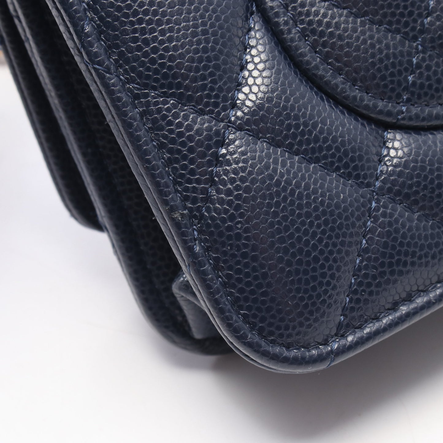 マトラッセ チェーンウォレット キャビアスキン ネイビー ゴールド金具 シャネル バッグ CHANEL