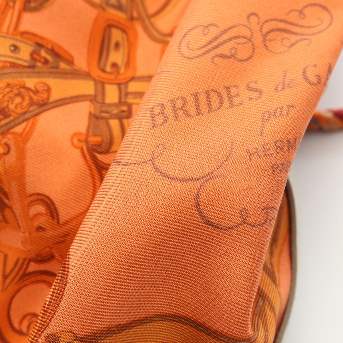 ソワクール22 BRIDES de GALA ショルダーバッグ シルク エバーカラー オレンジ マルチカラー シルバー金具 □Q刻印 エルメス