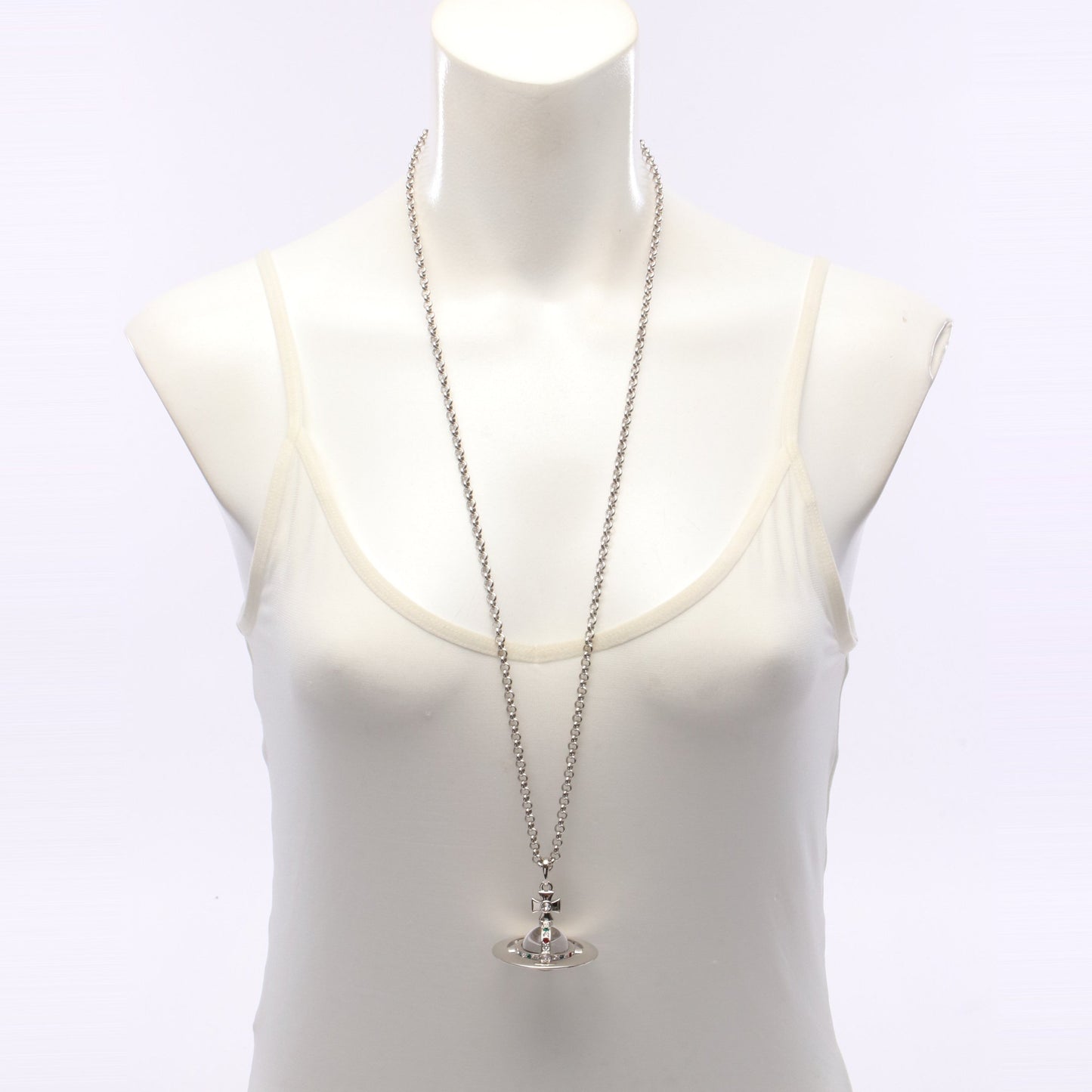 NEW SMALL ORB ネックレス ラインストーン シルバー マルチカラー ヴィヴィアンウエストウッド アクセサリー Vivienne Westwood