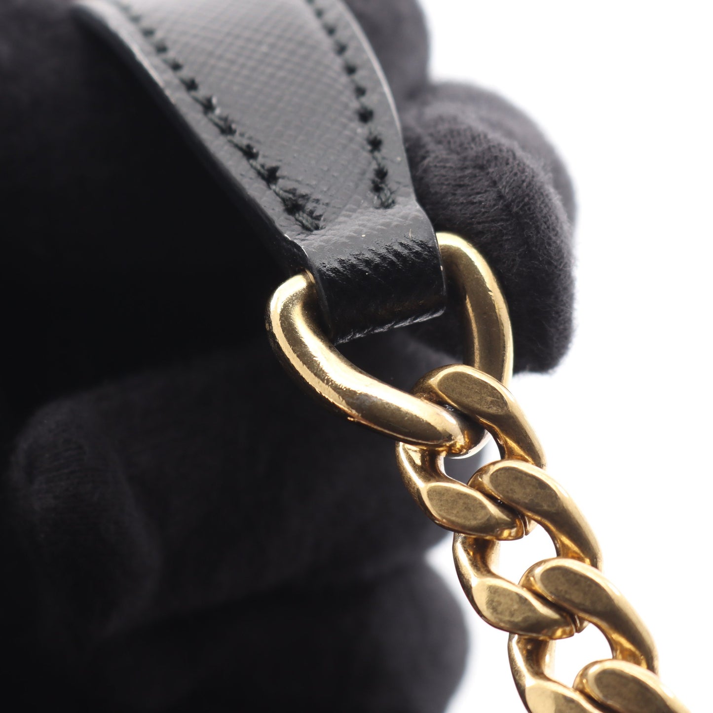 SAFFIANO 1 チェーンショルダーバッグ サフィアーノレザー ブラック プラダ