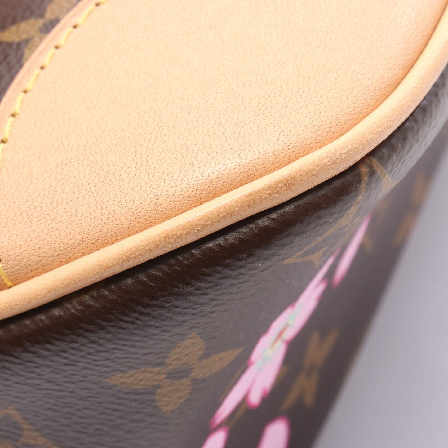 LOUIS VUITTON × 村上隆 ブーローニュ PM モノグラム サクラブラウン チェーンハンドバッグ PVC レザー ブラウン マルチカラー ルイヴィトン