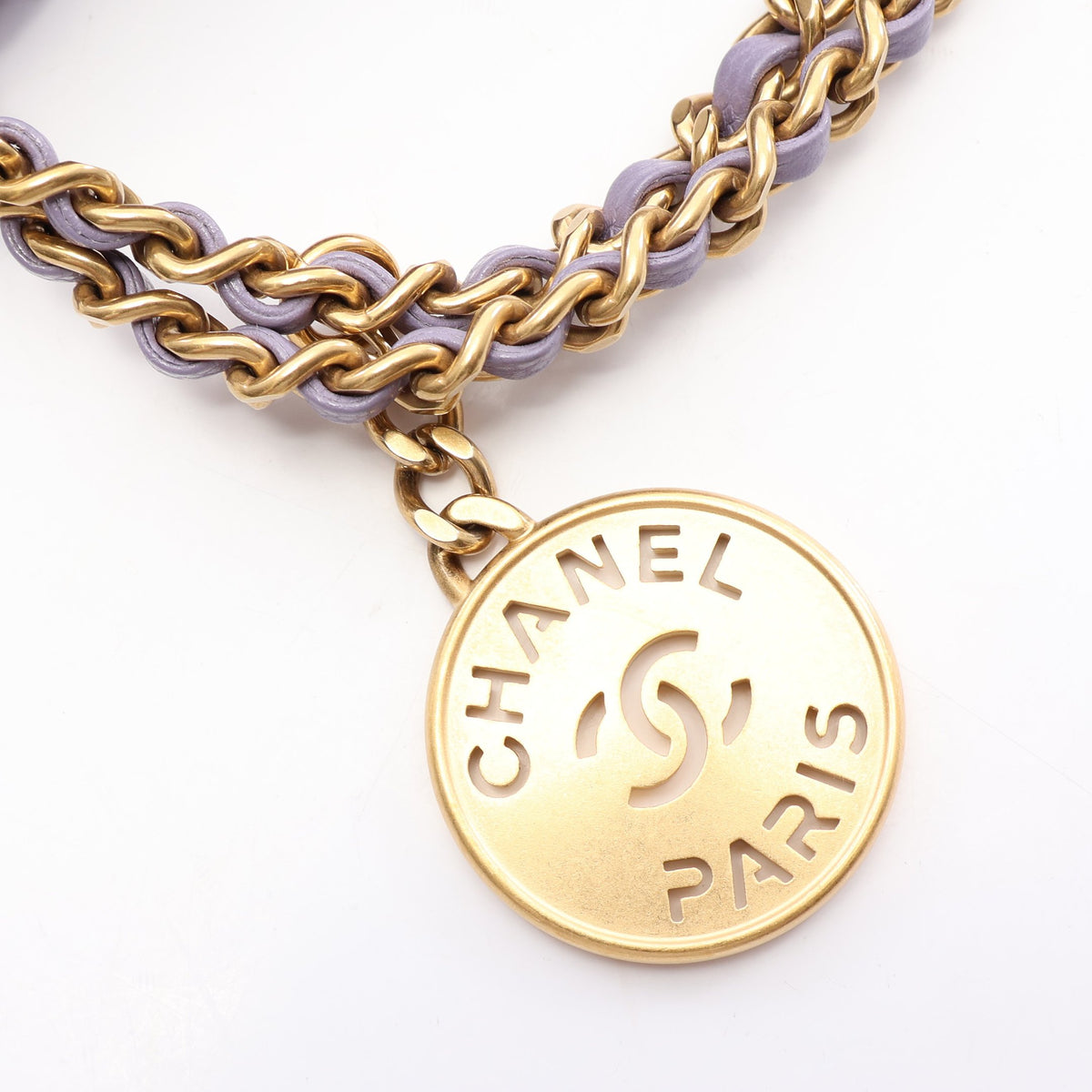 CHANEL 22 ミニ 2WAY チェーンショルダーバッグ キャビアスキン ライトパープル ゴールド金具 シャネル