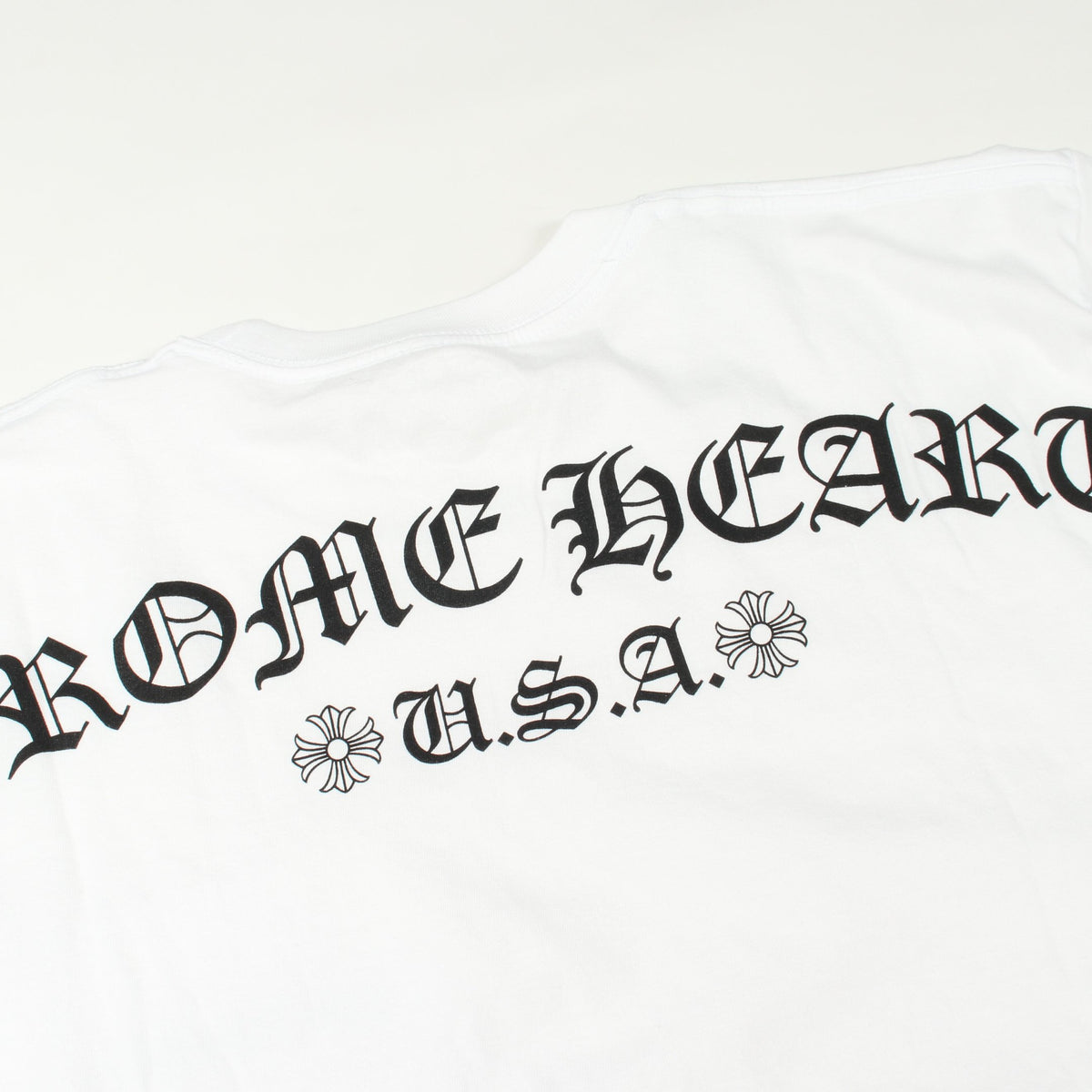 バックアーチロゴ ポケット付き 半袖Tシャツ コットン ホワイト クロムハーツ