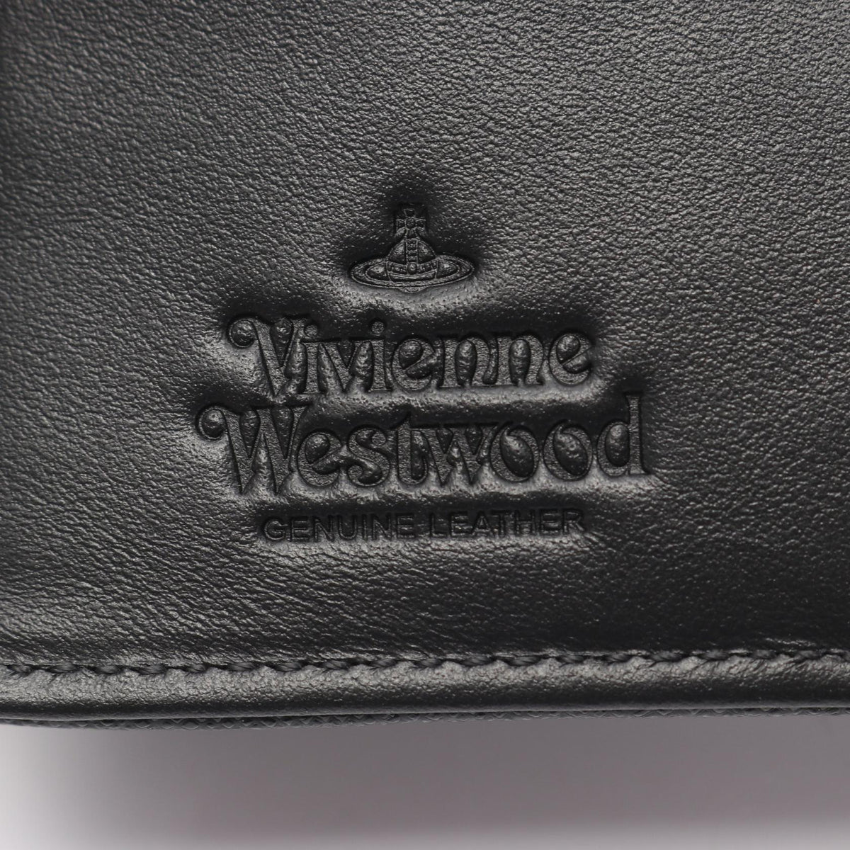ZIP CARD WALLET オーブ 二つ折り財布 レザー ブラック ヴィヴィアンウエストウッド