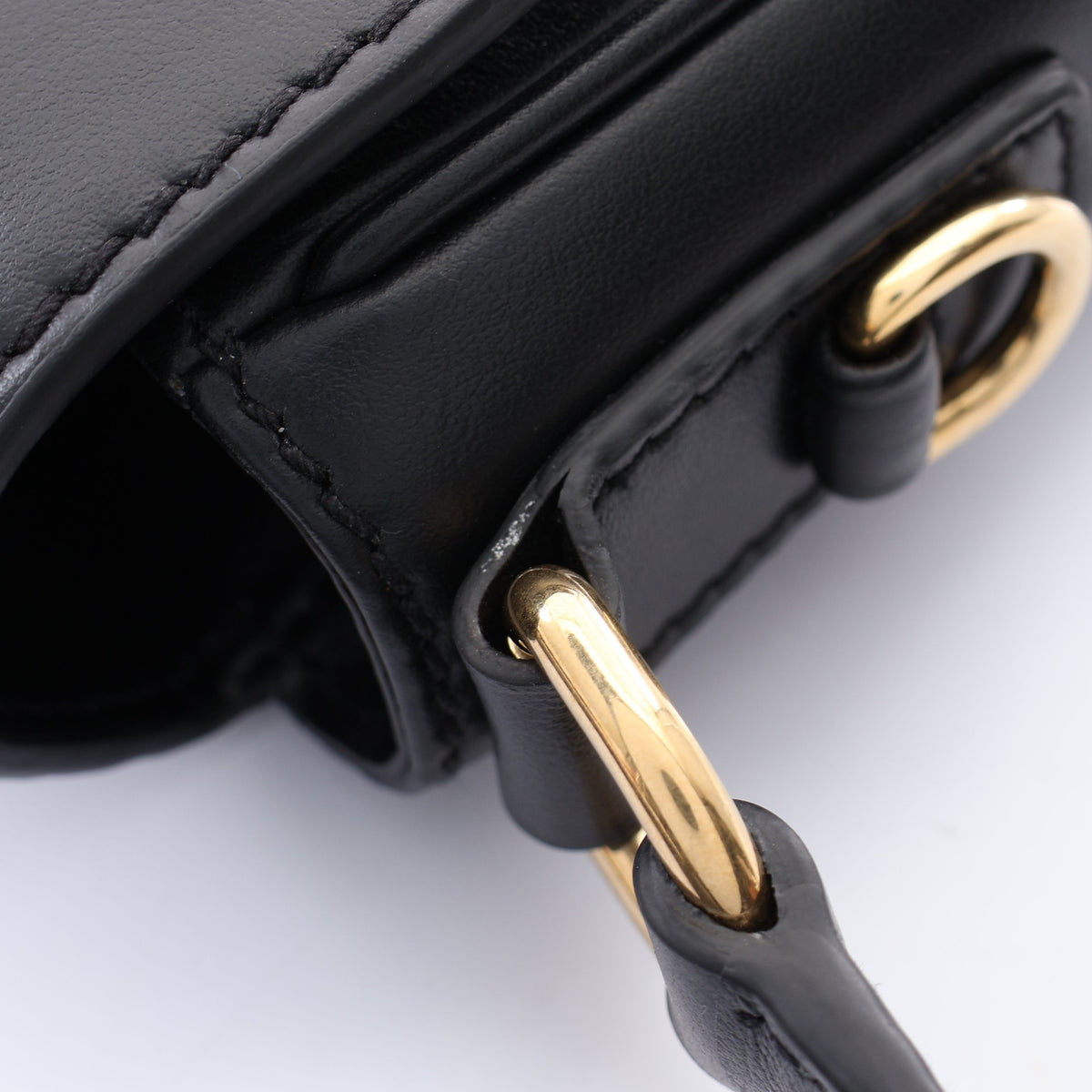CRM FINE CALF ペニー 2WAY ハンドバッグ レザー ブラック ミュウミュウ