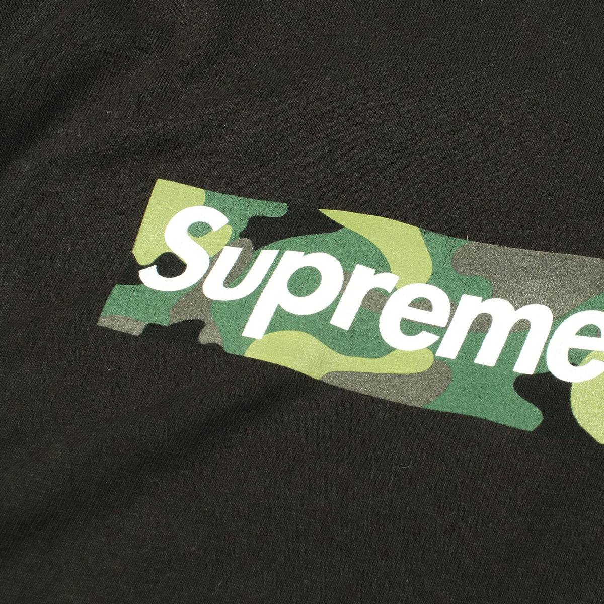 23FW Camo Box Logo Tee 半袖Tシャツ コットン ブラック シュプリーム