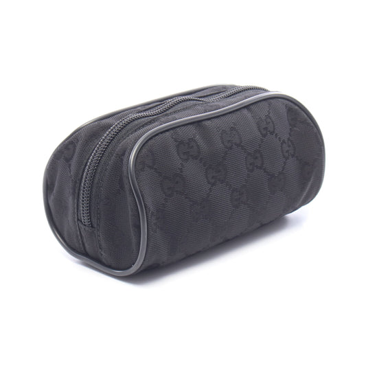 GGナイロン ポーチ キャンバス レザー ブラック グッチ 財布・小物 GUCCI