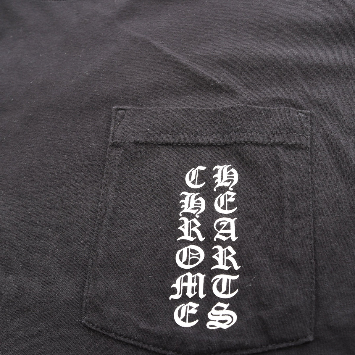 東京限定 バックプリント ポケット付き 半袖Tシャツ コットン ブラック クロムハーツ