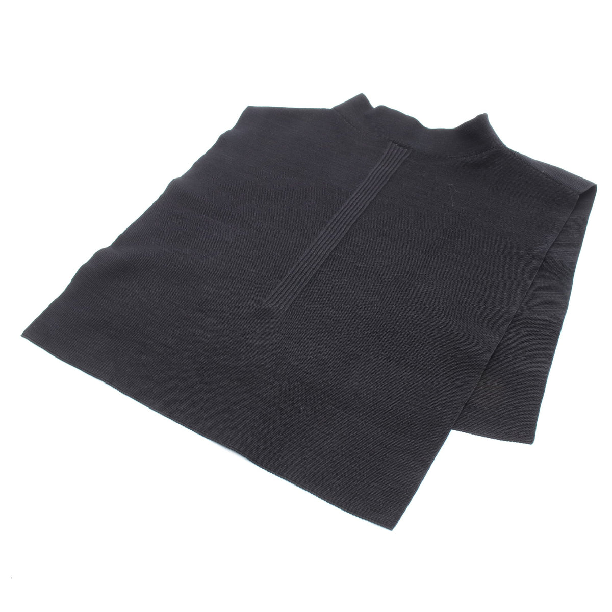 Garter Mock Neck Apron ノースリーブ ニット キュプラ ブラック シーエフシーエル