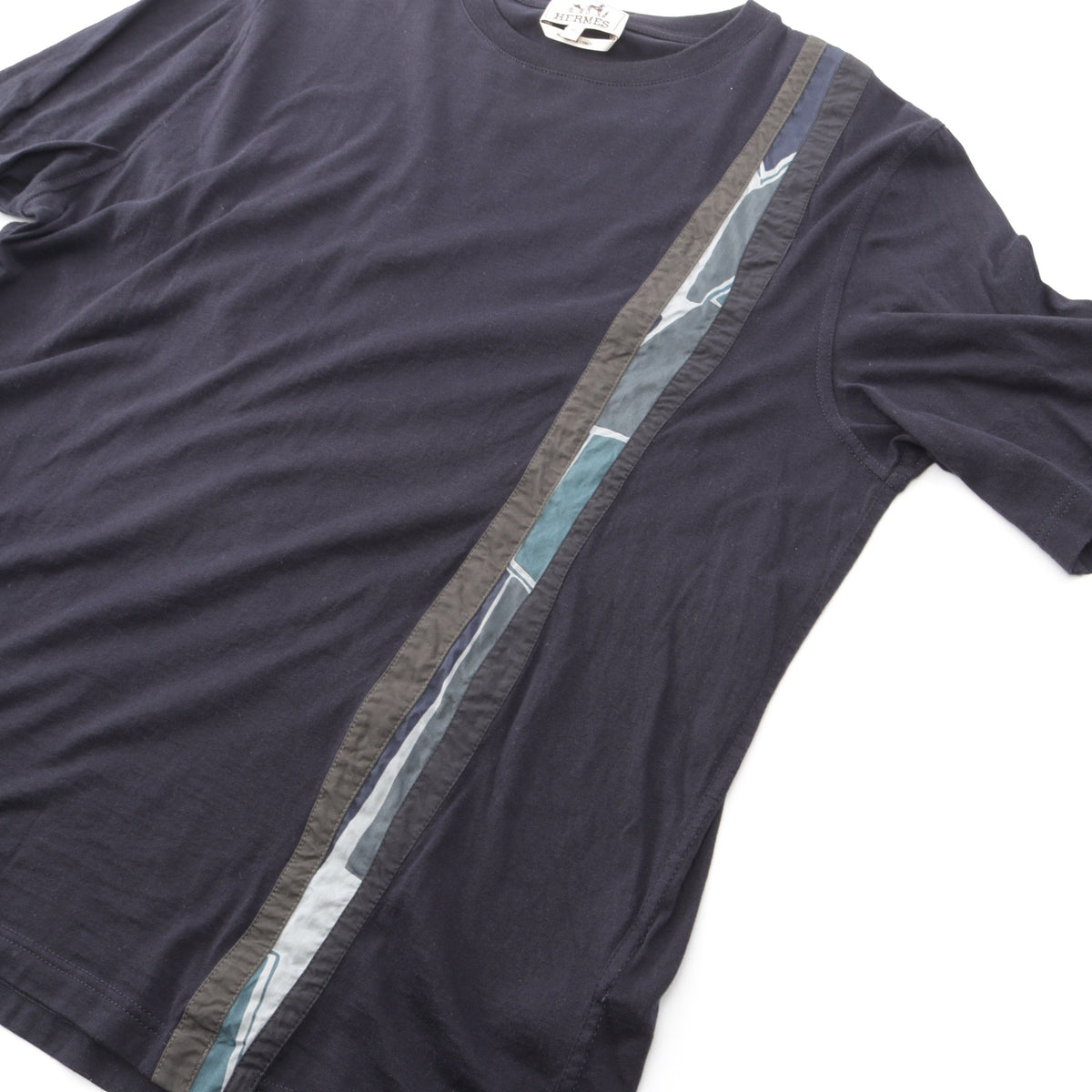 オンド コロレ 半袖Tシャツ コットン ネイビー エルメス トップス HERMES