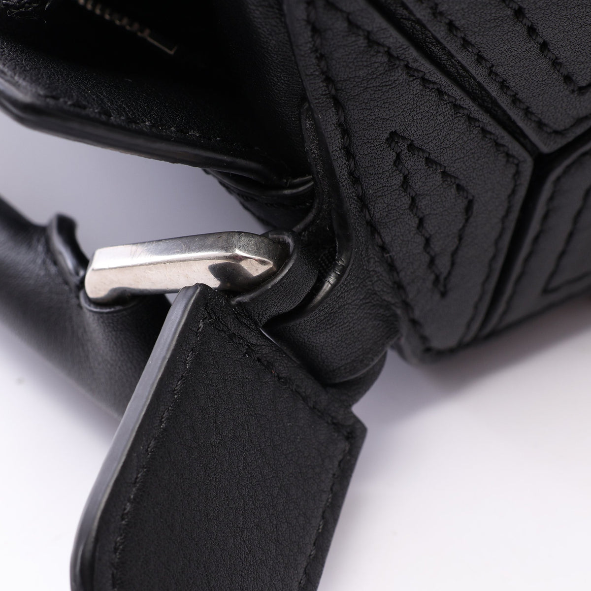 パズル バイカー バッグ スモール 2WAY ハンドバッグ レザー ブラック ロエベ バッグ LOEWE