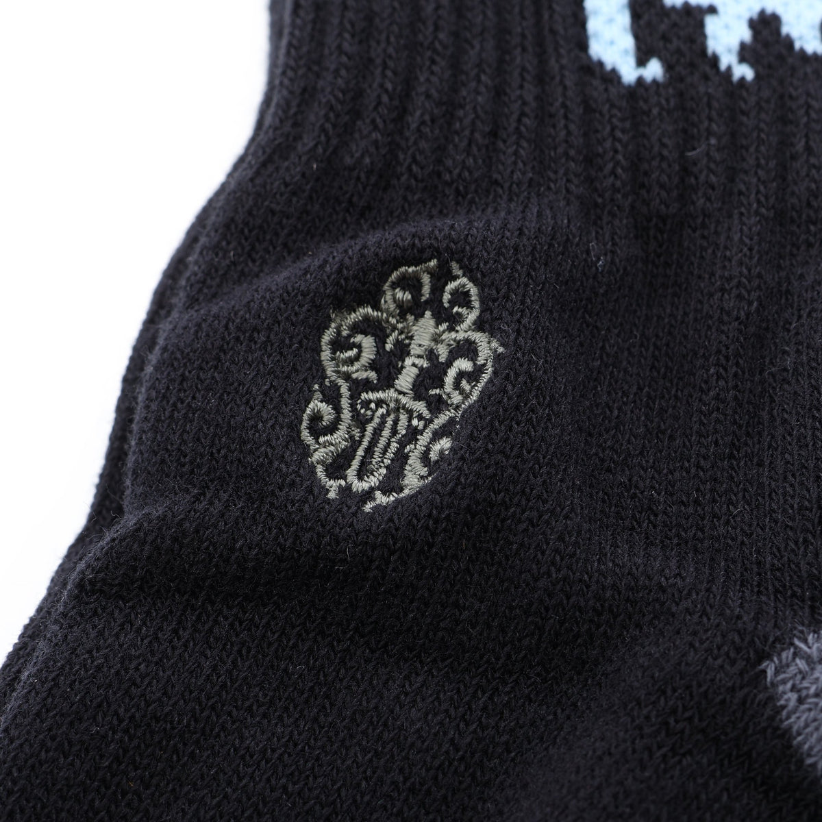 ロゴ 刺繍 ソックス 靴下 3足セット 小物 コットン ナイロン ブラック グレー マルチカラー クロムハーツ