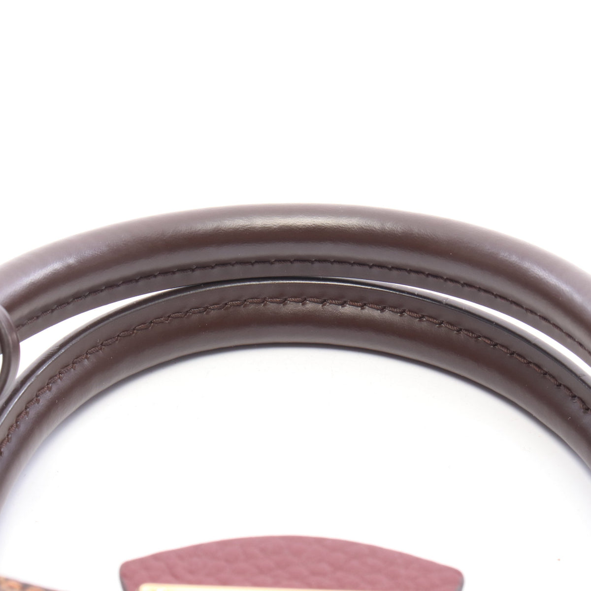 ブリタニー ダミエエベヌ 2WAY ハンドバッグ PVC レザー ブラウン ボルドー ルイヴィトン