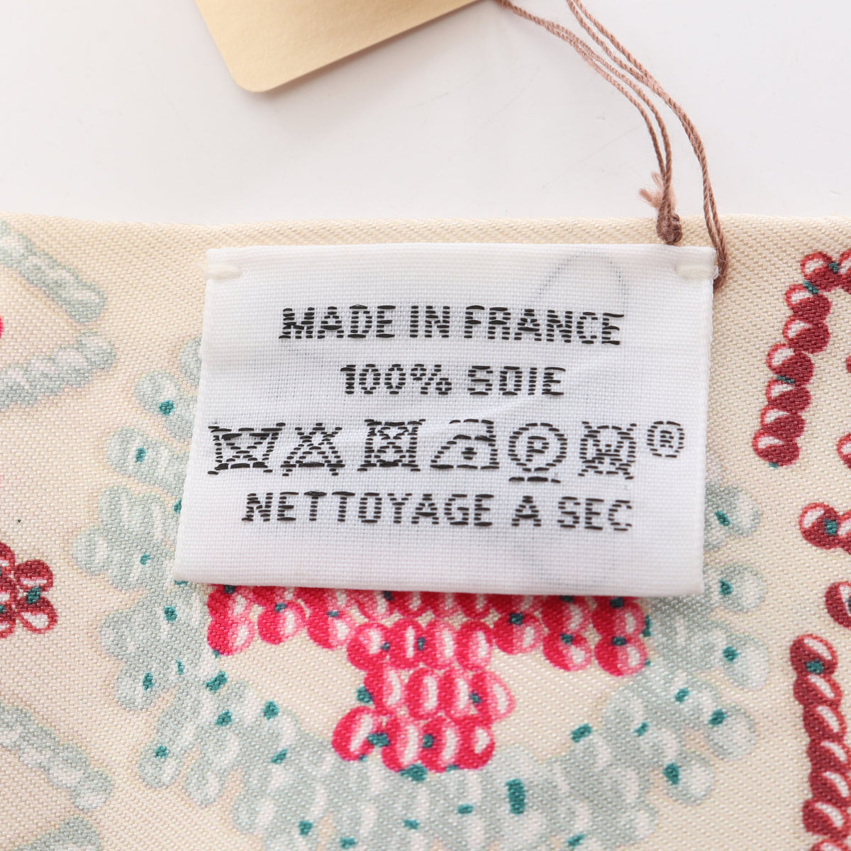 ツイリー KELLY EN PERLES リボン スカーフ シルク アイボリー マルチカラー エルメス 財布・小物 HERMES