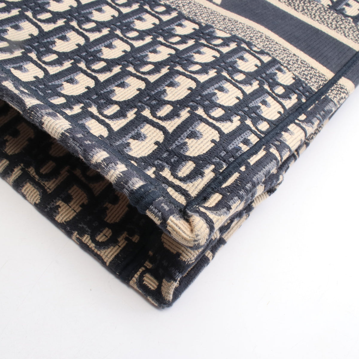 BOOK TOTE ブックトート ラージ オブリーク ハンドバッグ トートバッグ キャンバス ネイビー ベージュ クリスチャンディオール