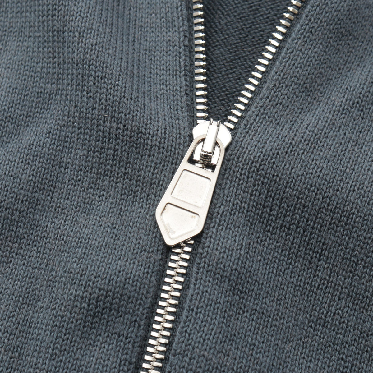 ジップアップ ニット カーディガン コットン カシミヤ ブルーグレー ネイビー グレー エルメス トップス HERMES
