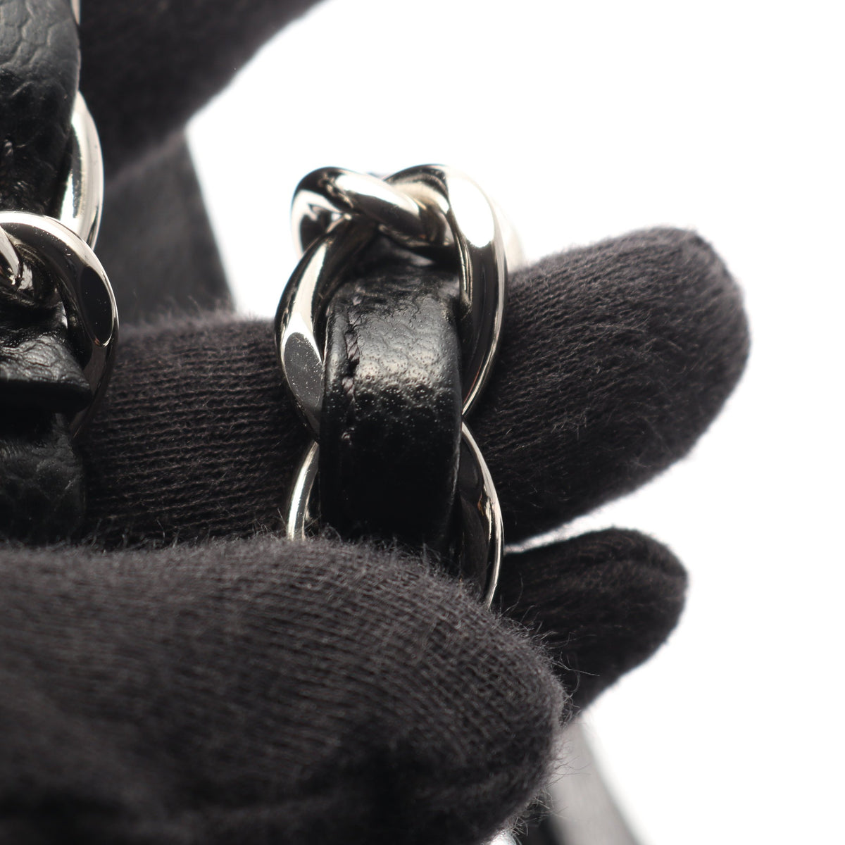 マトラッセ グランドショッピング GST チェーンショルダーバッグ チェーントートバッグ キャビアスキン ブラック シルバー金具 シャネル