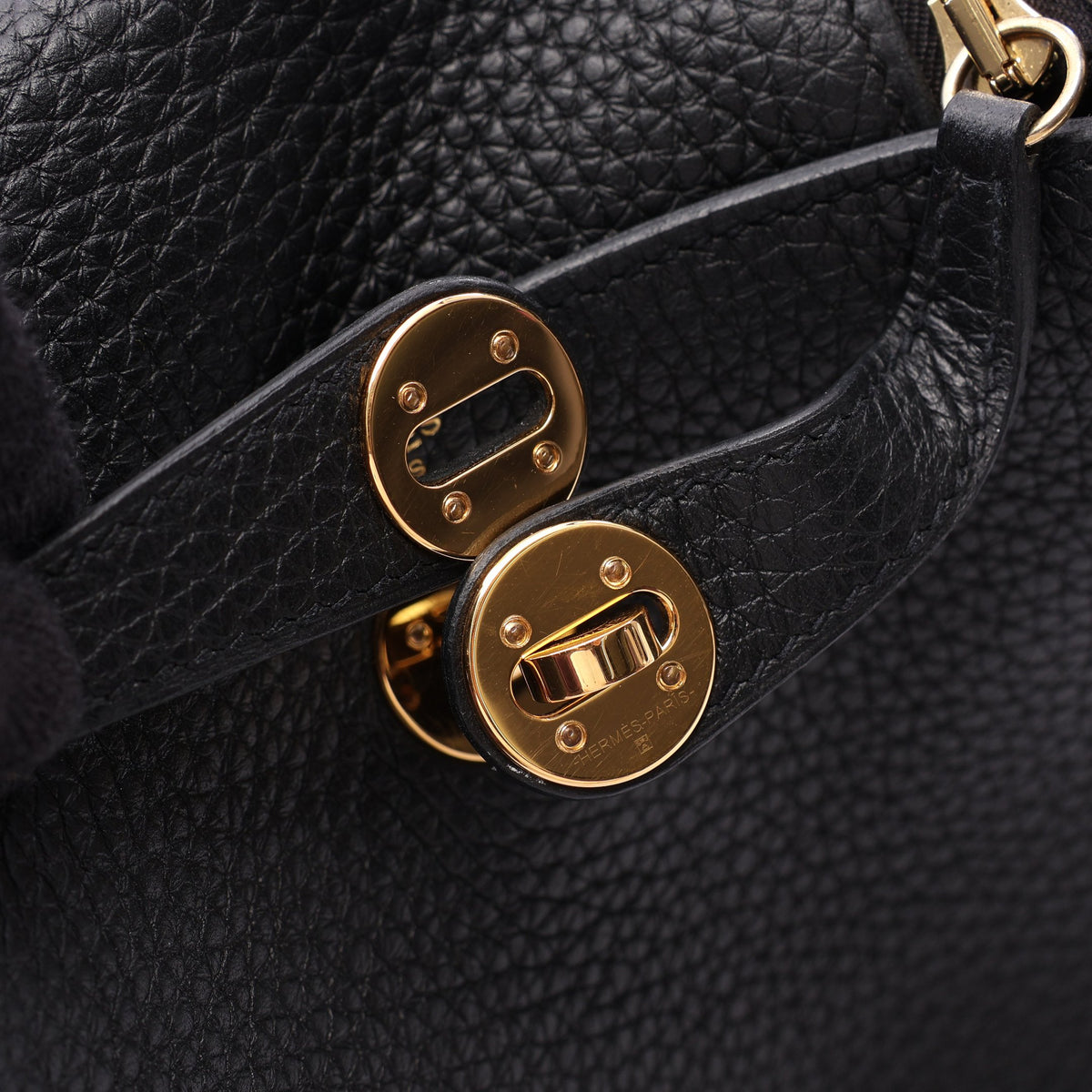 リンディ ミニ ショルダーバッグ トリヨンクレマンス ブラック ゴールド金具 U刻印 エルメス バッグ HERMES