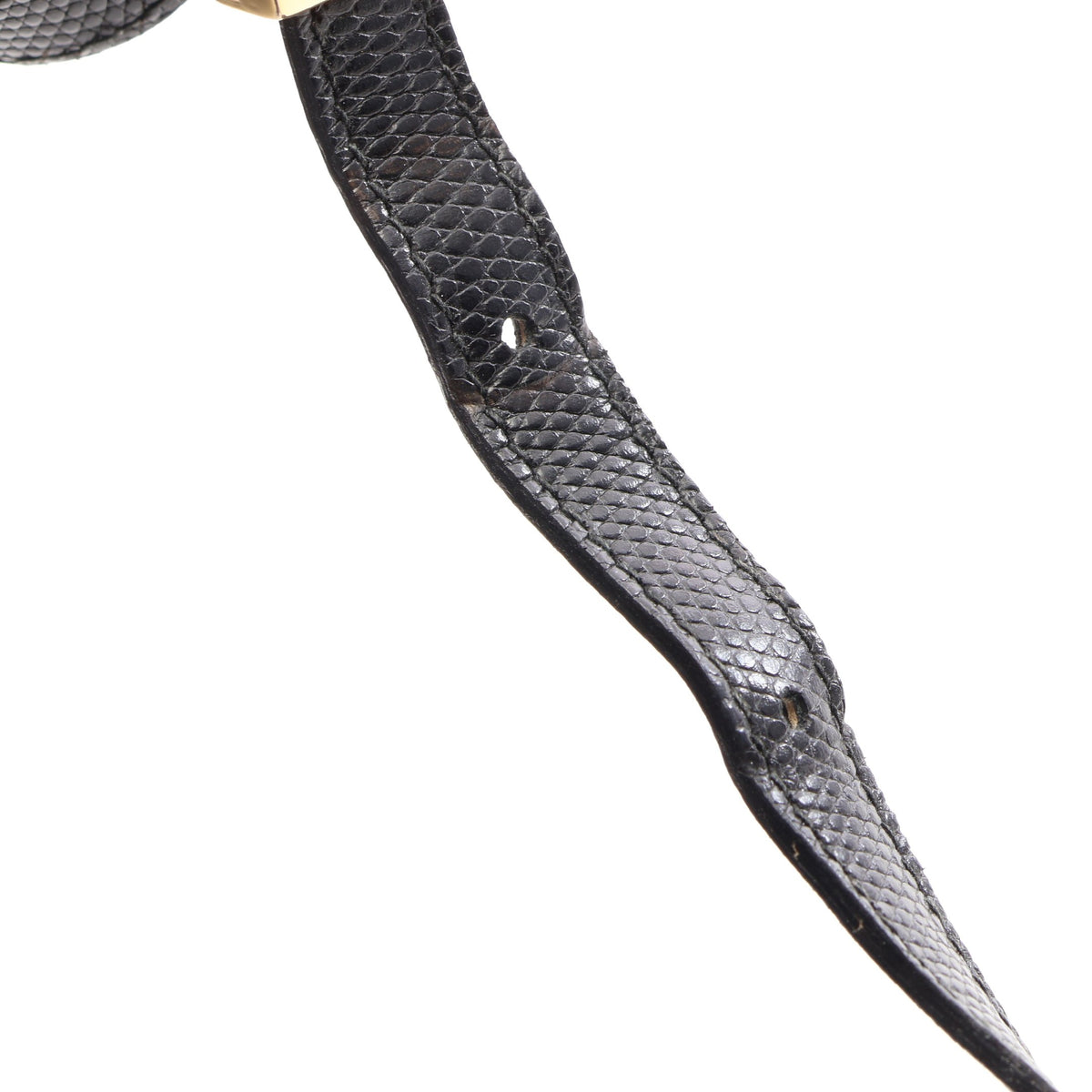 ヴァラ リザード型押し ショルダーバッグ レザー ブラック サルヴァトーレフェラガモ バッグ Salvatore Ferragamo
